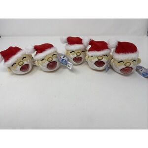 Lot 5  Quality PBJ's Collectible Plush Ball Jellies Soft & sensory Toy Santa
